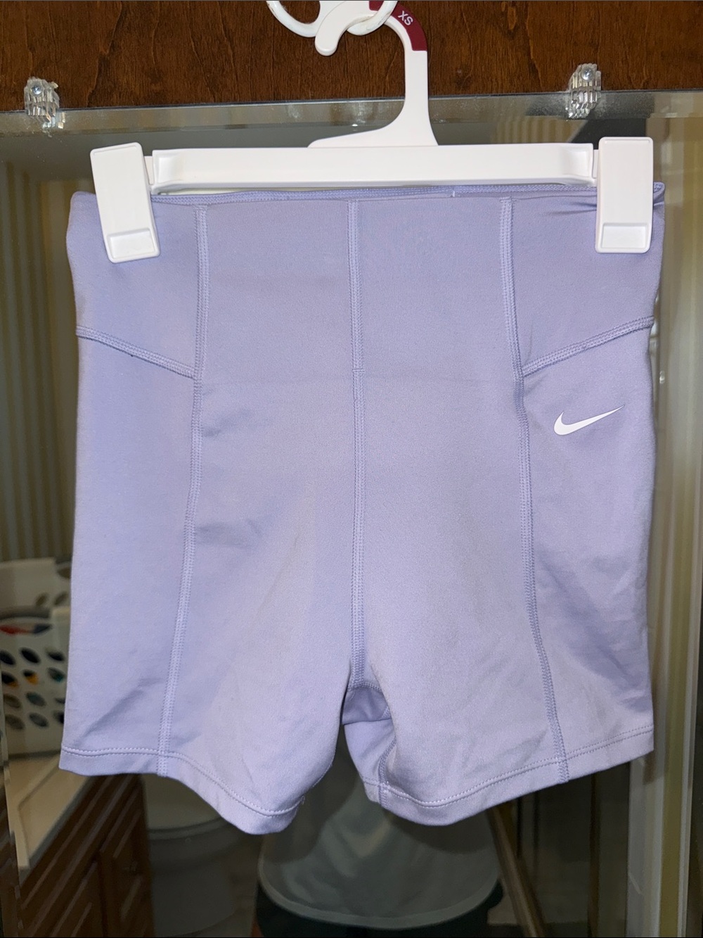 Nike Lavender High-Waist Performance Bike Shorts
